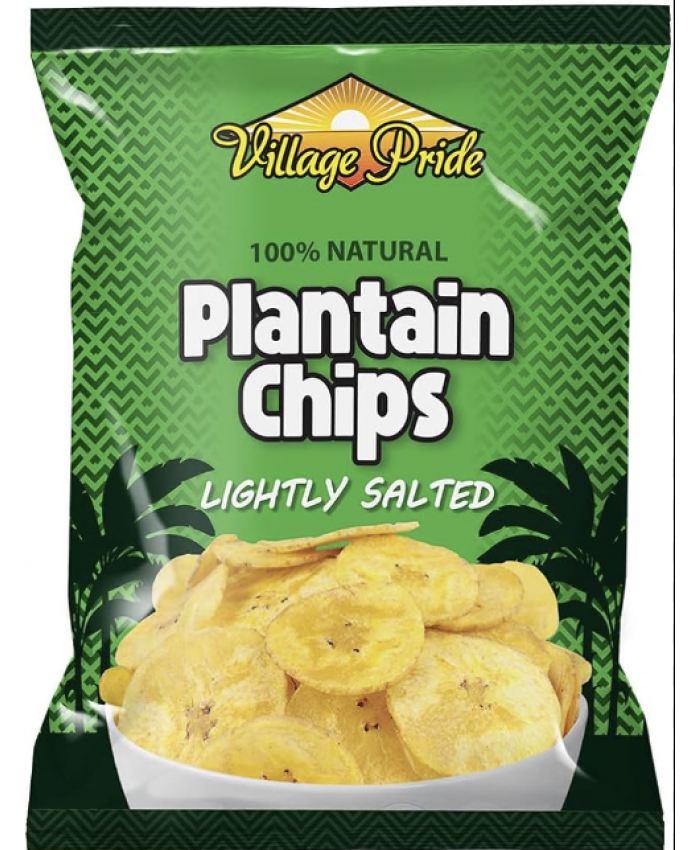 Village Pride Plantain Chips Salted 24 x 75g - 225910