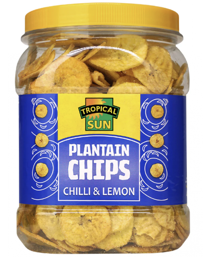 Tropical Sun Plantain Chips Spicy Lemon 6 x 450g - 245573