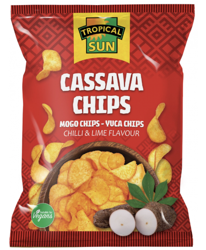 Tropical Sun Cassava Chips Chilli & Lime 12 x 80g - 130010
