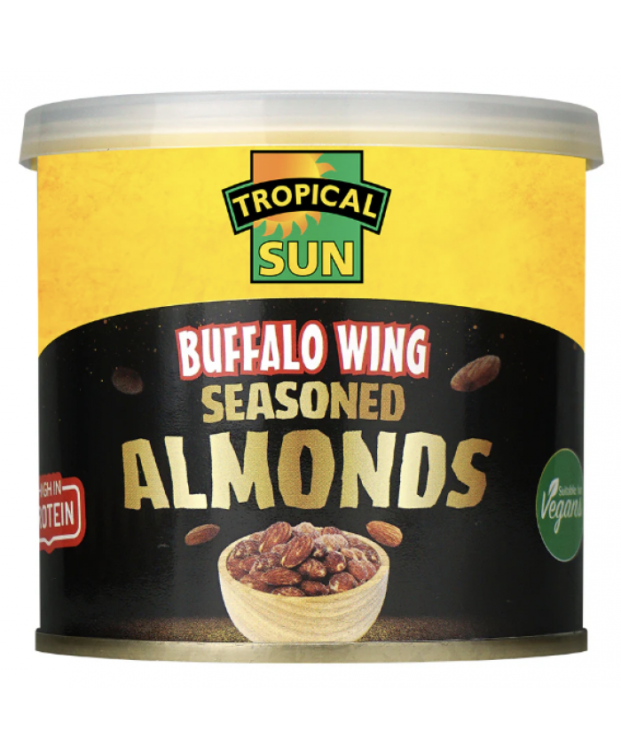 Tropical Sun Buffalo Wing Almonds 12 x 140g - 244966 / 24 x 140g - 244965