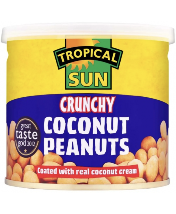 Tropical Sun Crunchy Coconut Peanuts 12 x 165g - 229939 / 24 x 165g - 226811
