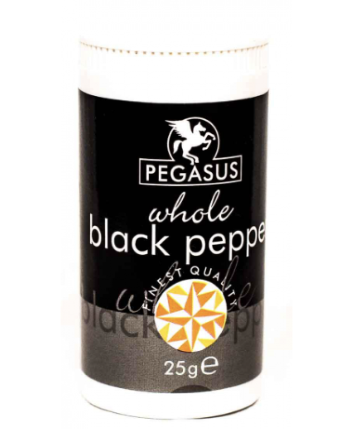 Pegasus Whole Black Pepper 12 x 25g - 100989