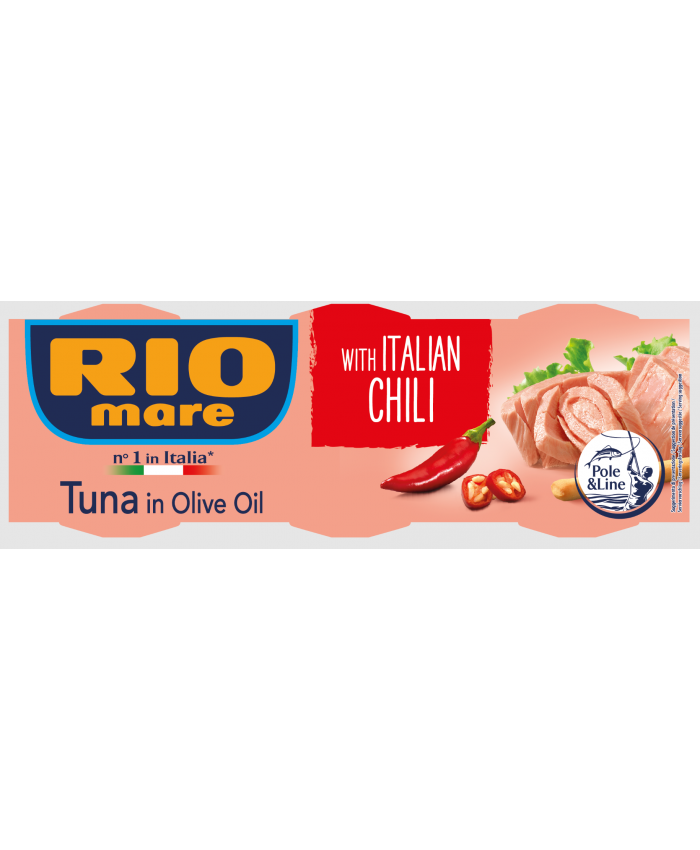 Rio Mare Tuna in Olive Oil with Chilli 3 x 80g 